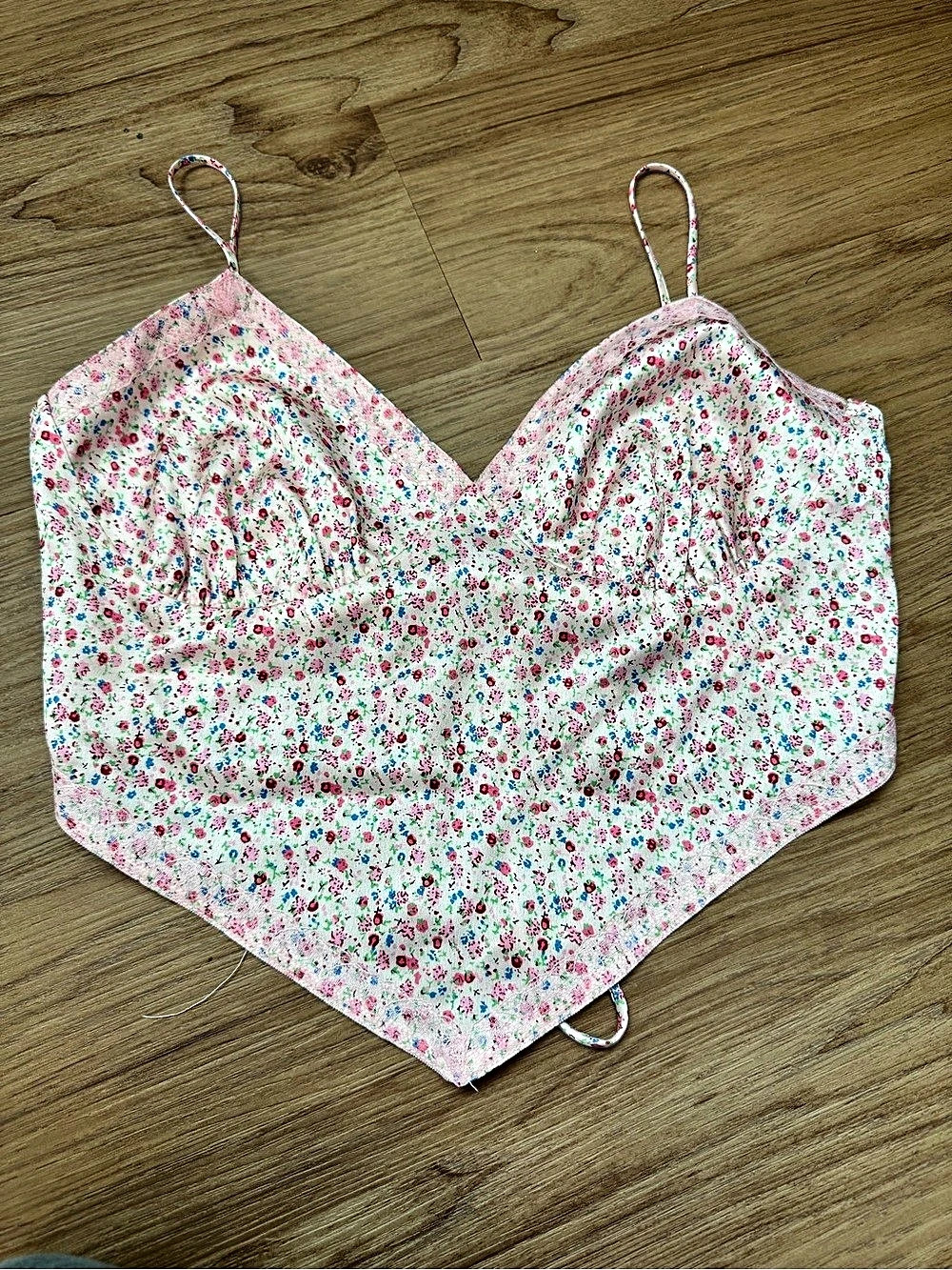 Floral Crop Top Pink Like New